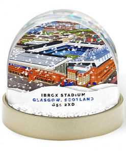 Rangers Around The Grounds Ibrox Stadium Water Colour Snow Globe