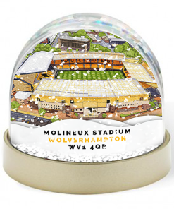 Wolves Around The Grounds Molineux Stadium Water Colour Snow Globe