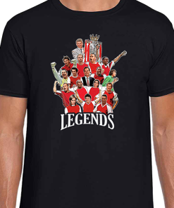 Arsenal Club Legends Black T-Shirt Tee
