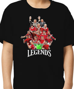 Alternative view of Man Utd Club Legends Black T-Shirt Tee