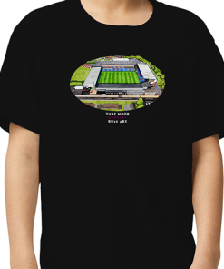 Alternative view of Burnley Around The Grounds Turf Moor Stadium Water Colour Black T-Shirt