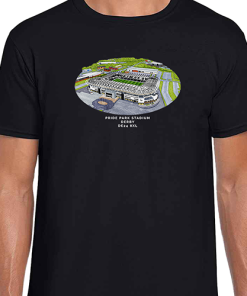 Derby County Around The Grounds Pride Park Stadium Water Colour Black T-Shirt