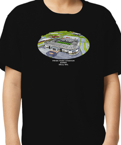 Alternative view of Derby County Around The Grounds Pride Park Stadium Water Colour Black T-Shirt