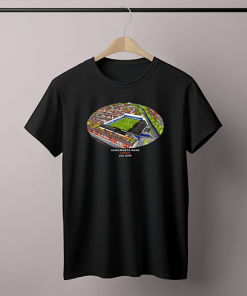 Alternative view of Luton Town Around The Grounds Kenilworth Road Stadium Water Colour Black T-Shirt