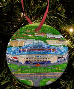 Bolton Around The Grounds Toughsheet Community Stadium Water Colour Christmas Tree Decoration Bauble