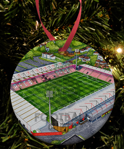 Bournemouth Around The Grounds Vitality Stadium Water Colour Christmas Tree Decoration Bauble