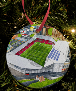 Brentford Around The Grounds Gtech Community Stadium Water Colour Christmas Tree Decoration Bauble