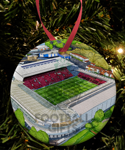 Bristol City Around The Grounds Ashton Gate Stadium Water Colour Christmas Tree Decoration Bauble