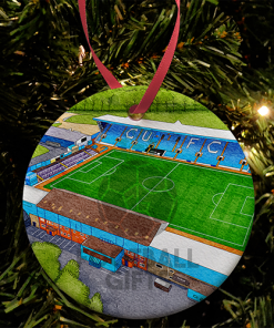 Carlisle United Around The Grounds Brunton Park Water Colour Christmas Tree Decoration Bauble