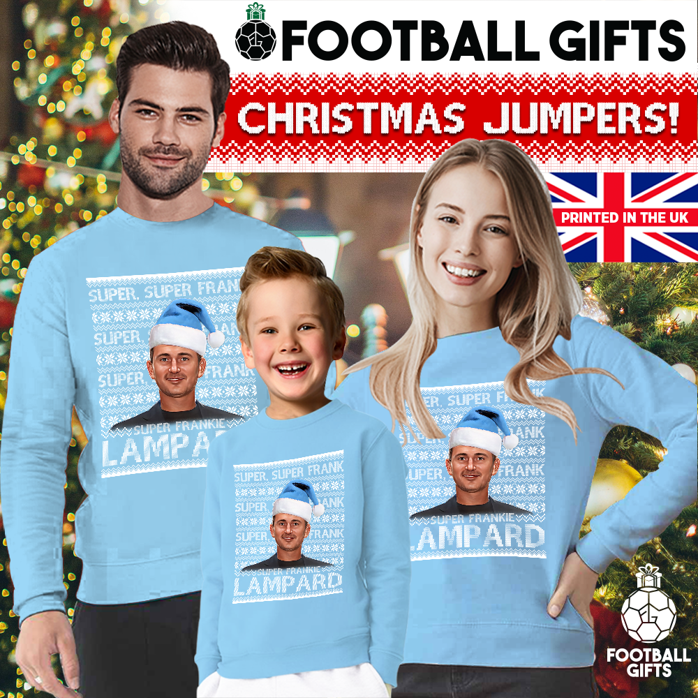 Super Frankie Lampard Coventry City Frank Lampard Christmas Jumper Sky Blue - Image 2