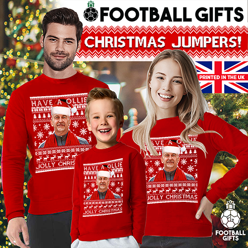Have a Ollie Jolly Christmas Ian Holloway Swindon Town Football Christmas Jumper Red - Image 2