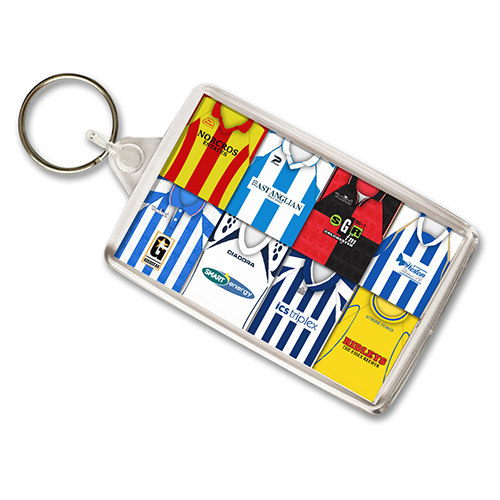 Colchester United Retro Shirt Montage Keyring