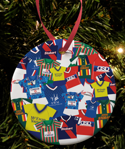 Carlisle United Retro Mash Christmas Tree Decoration Classic Kits