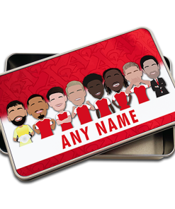 Arsenal Personalised Pencil Tin Case Vector Heroes 2025-26