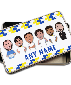 Leeds 2025-26 Personalised Pencil Tin Case Vector Heroes