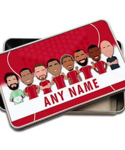 Liverpool Personalised Pencil Tin Case Vector Heroes 2025-26