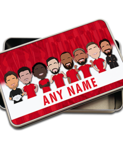 Man Utd 2025-26 Personalised Pencil Tin Case Vector Heroes
