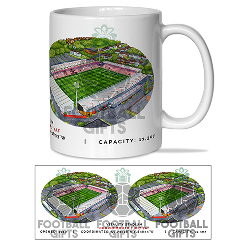 Bournemouth Around The Grounds Vitality Stadium Water Colour Mug Cup