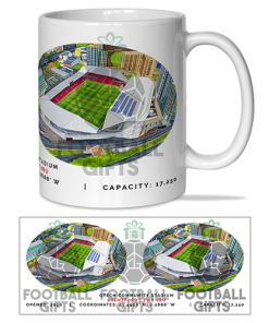Brentford Around The Grounds Gtech Community Stadium Water Colour Mug Cup