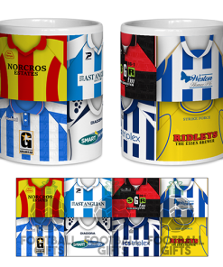 Colchester United Retro Shirt Montage Mug