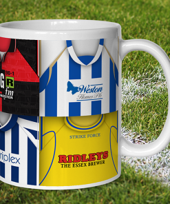 Alternative view of Colchester United Retro Shirt Montage Mug