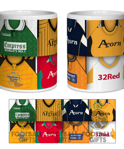Newport County Retro Shirt Montage Mug