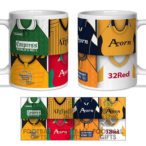 Newport County Retro Shirt Montage Mug