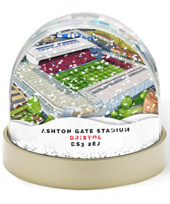 Bristol City Around The Grounds Ashton Gate Stadium Water Colour Snow Globe