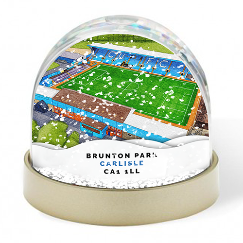 Carlisle United Around The Grounds Memorial Stadium Water Colour Snow Globe