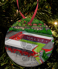 Charlton Athletic Around The Grounds The Valley Stadium Water Colour Christmas Tree Decoration Bauble
