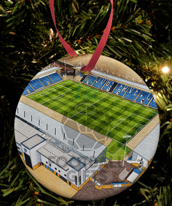 Colchester United Around The Grounds JobServe Community Stadium Water Colour Christmas Tree Decoration Bauble