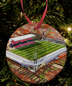 Grimsby Town Around The Grounds Blundell Park Stadium Water Colour Christmas Tree Decoration Bauble