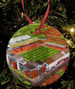 Leyton Orient Around The Grounds Brisbane Road Stadium Water Colour Christmas Tree Decoration Bauble