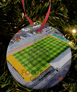 Newport County Around The Grounds Rodney Parade Stadium Water Colour Christmas Tree Decoration Bauble