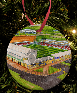Northampton Town Around The Grounds Sixfields Stadium Water Colour Christmas Tree Decoration Bauble