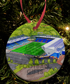 Oxford United Around The Grounds Kassam Stadium Water Colour Christmas Tree Decoration Bauble