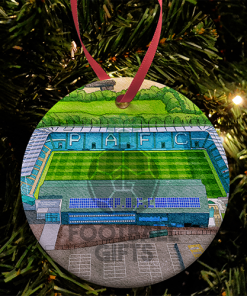 Plymouth Argyle Around The Grounds Home Park Stadium Water Colour Christmas Tree Decoration Bauble
