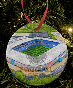 Reading Around The Grounds Madejski Stadium Water Colour Christmas Tree Decoration Bauble