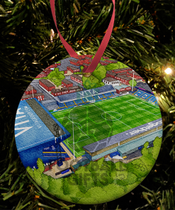 Stockport County Around The Grounds Edgeley Park Stadium Water Colour Christmas Tree Decoration Bauble