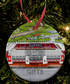 Stoke City Around The Grounds Britannia Stadium Water Colour Christmas Tree Decoration Bauble