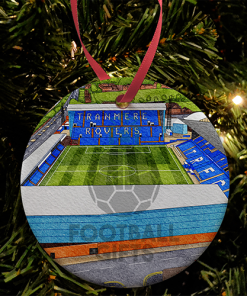 Tranmere Rovers Around The Grounds Prenton Park Stadium Water Colour Christmas Tree Decoration Bauble