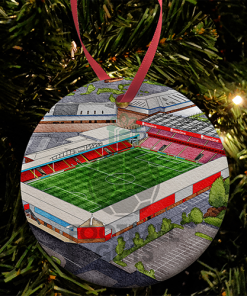 Walsall Around The Grounds Bescot Stadium Water Colour Christmas Tree Decoration Bauble
