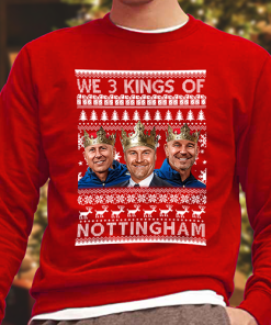 We 3 Kings Of Nottingham Dyche Woan & Stone Christmas Jumper Forest