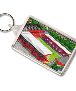 Charlton Athletic Around The Grounds The Valley Stadium Water Colour Keyring