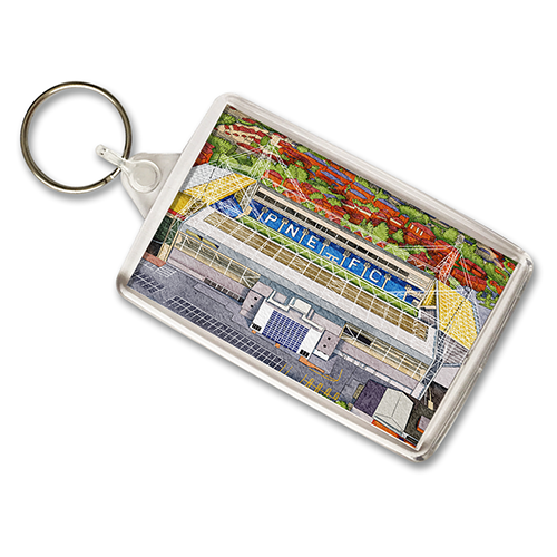 Preston Around The Grounds Deepdale Stadium Water Colour Keyring