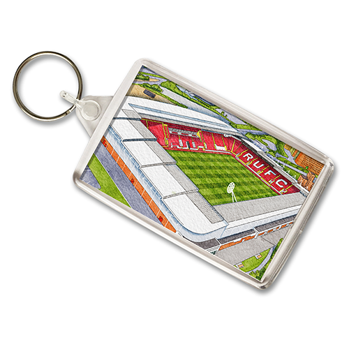 Rotherham Utd Around The Grounds New York Stadium Water Colour Keyring
