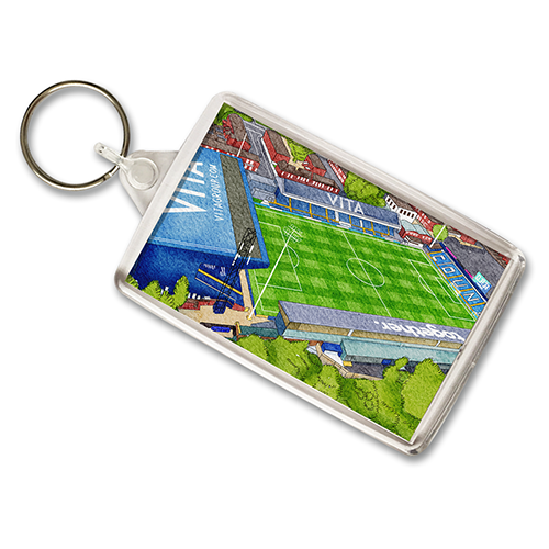 Stockport County Around The Grounds Edgeley Park Stadium Water Colour Keyring