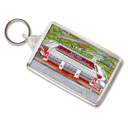 Stoke City Around The Grounds Britannia Stadium Water Colour Keyring