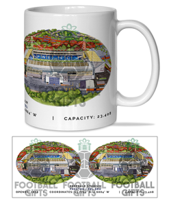 Preston Around The Grounds Deepdale Stadium Water Colour Mug Cup