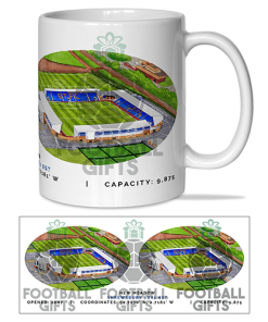 Shrewsbury Town Around The Grounds New Meadow Stadium Water Colour Mug Cup
